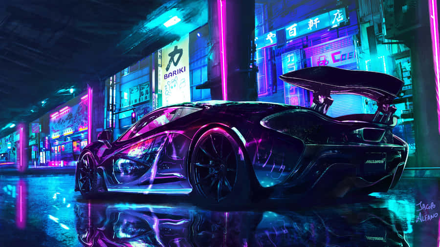 Explore New Technology In A Dystopian World With A Cyberpunk Aesthetic Wallpaper