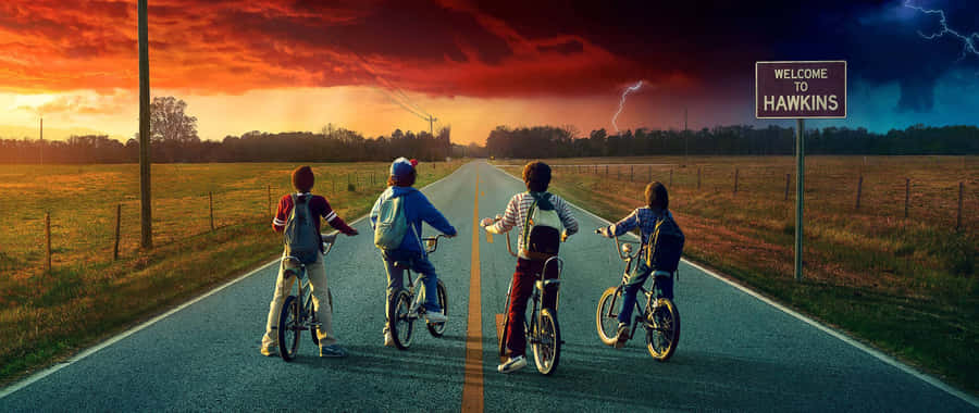 Explore The Luscious Landscapes Of Hawkins With The Stranger Things Bike Wallpaper