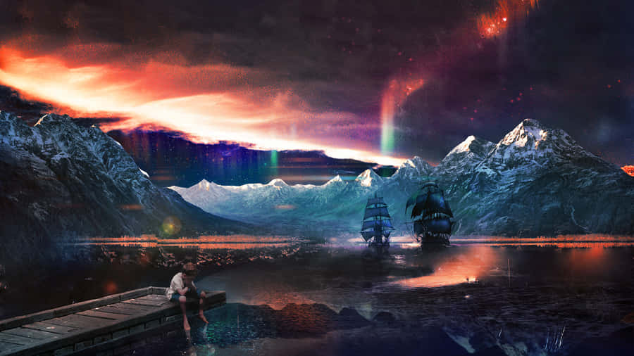 Explore The Mysterious Depths Of Fantasy Space! Wallpaper