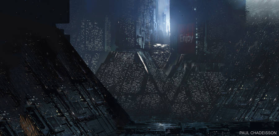 Exploring The Dark, Neon-lit Streets Of The Futuristic
