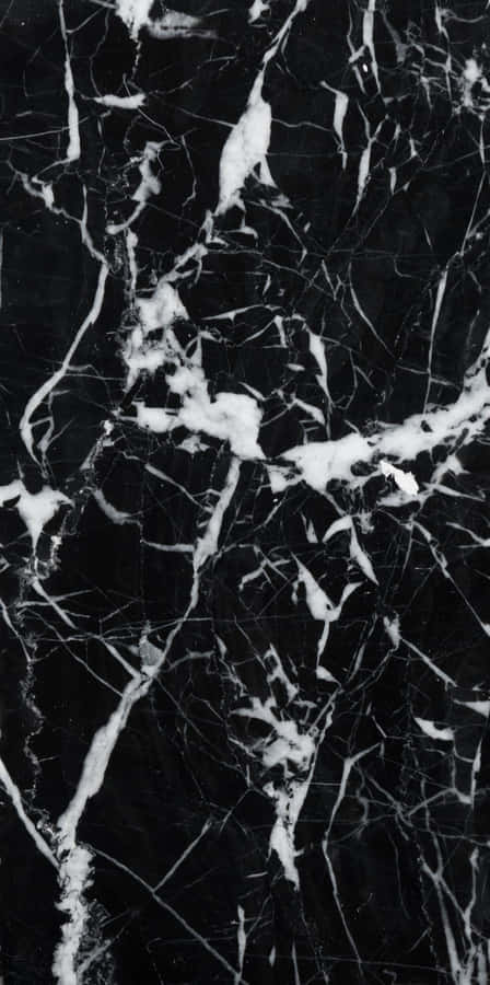 Extremely Black And White Marble Wallpaper