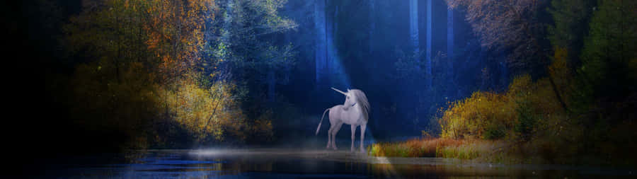 Feel The Magic With This Mystical Unicorn Wallpaper