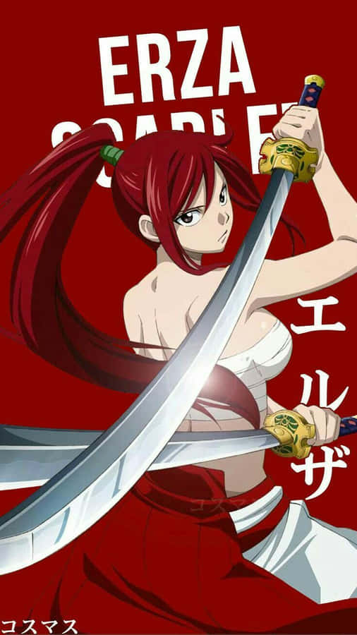 Feel The Power Of Erza Scarlet Wallpaper