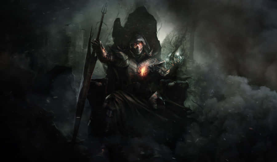 Fierce And Powerful Cool Demon In A Smoky Atmosphere Wallpaper