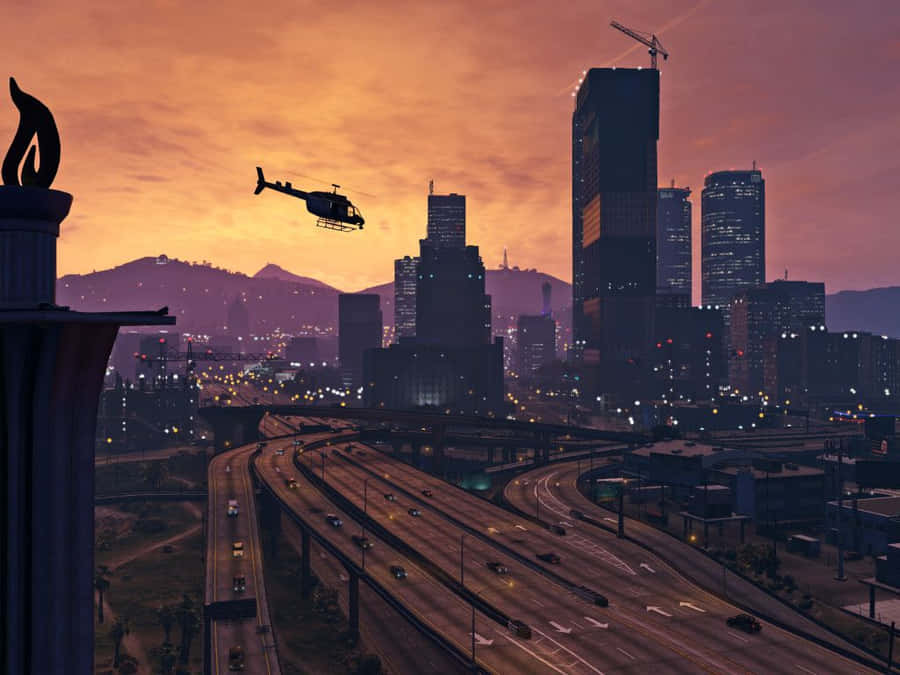 Fivem Buildings Helicopter Wallpaper