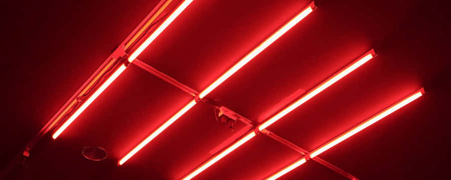 Fluorescent Light Red Ultra Wide Hd Wallpaper