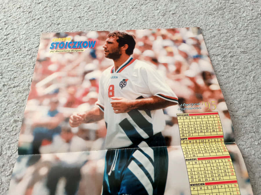 Footballer Hristo Stoichkov Calendar Wallpaper