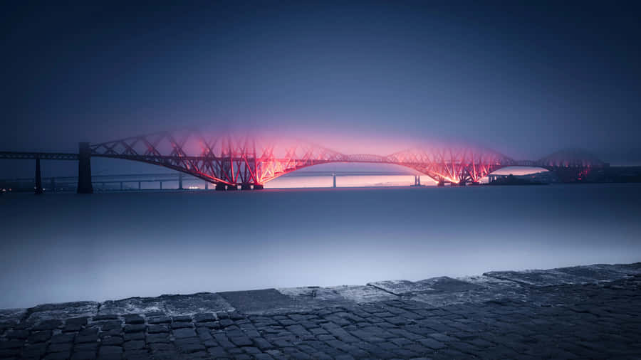Forth Bridge Winter Oled Monitor Wallpaper