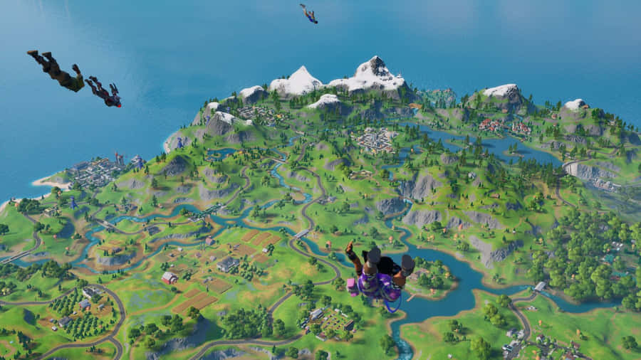 Fortnite Chapter2 Aerial View Wallpaper