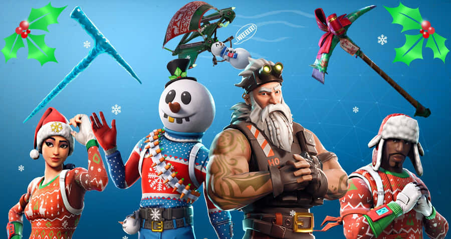 Fortnite Character Christmas Wallpaper