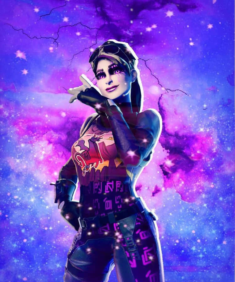 Fortnite Dark Bomber Cosmic Backdrop Wallpaper
