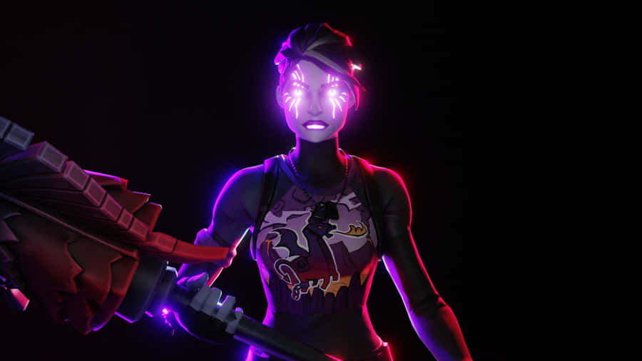 Fortnite Dark Bomber Glowing Eyes Wallpaper