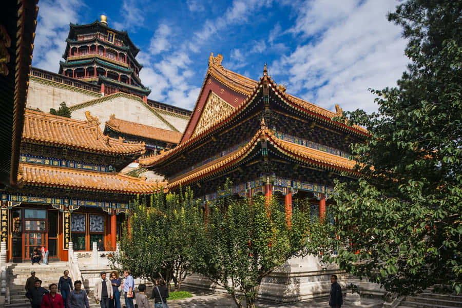 Foxian Ge Summer Palace Wallpaper