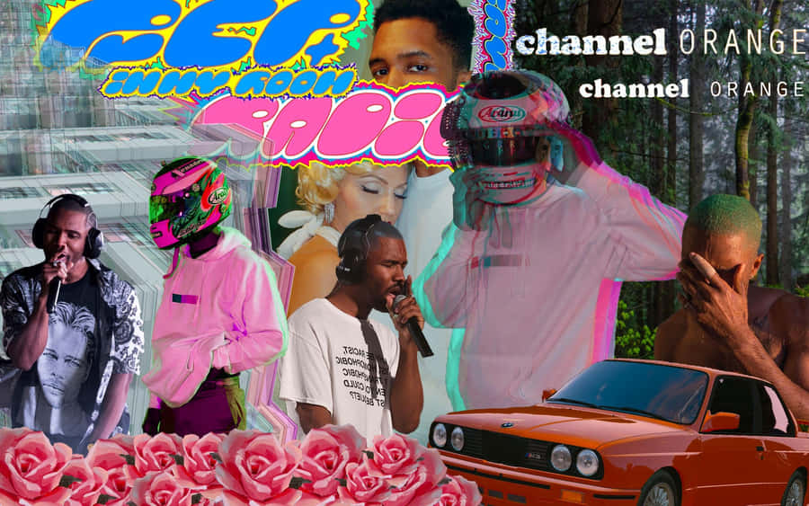 Frank Ocean Relaxing With His Laptop Wallpaper