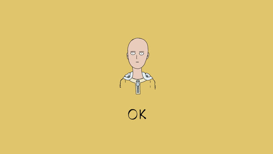 Funny Anime Pfp Saitama Yellow Wallpaper