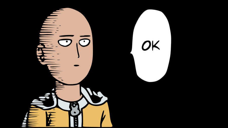 Funny Face Of Saitama Wallpaper