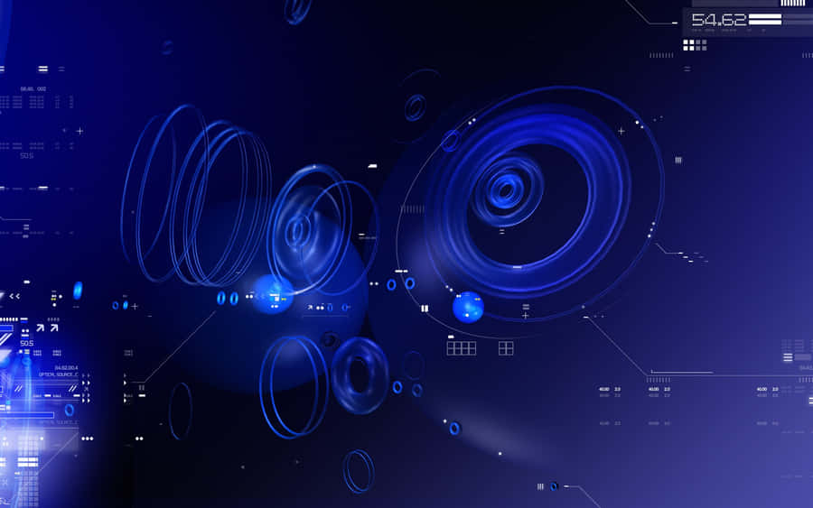 Futuristic Blue Abstract Technology Background Wallpaper
