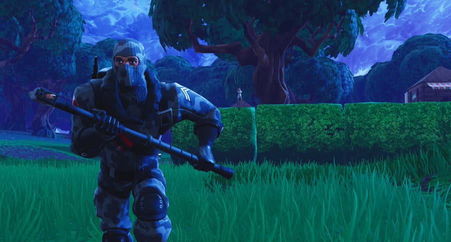 Fye No Skin Fortnite Battle Royale In Action Wallpaper