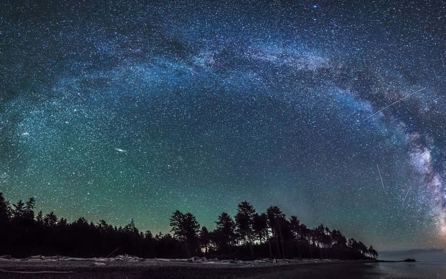 Galaxy Sky Circular Cloud Wallpaper