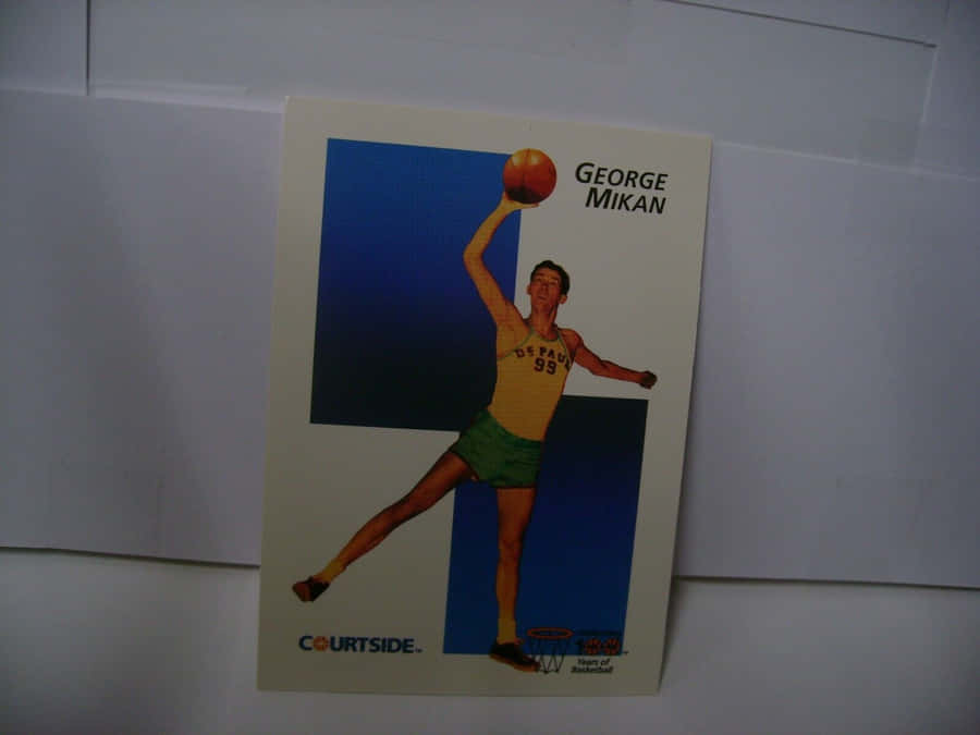 George Mikan Basketball Courtside Card Wallpaper