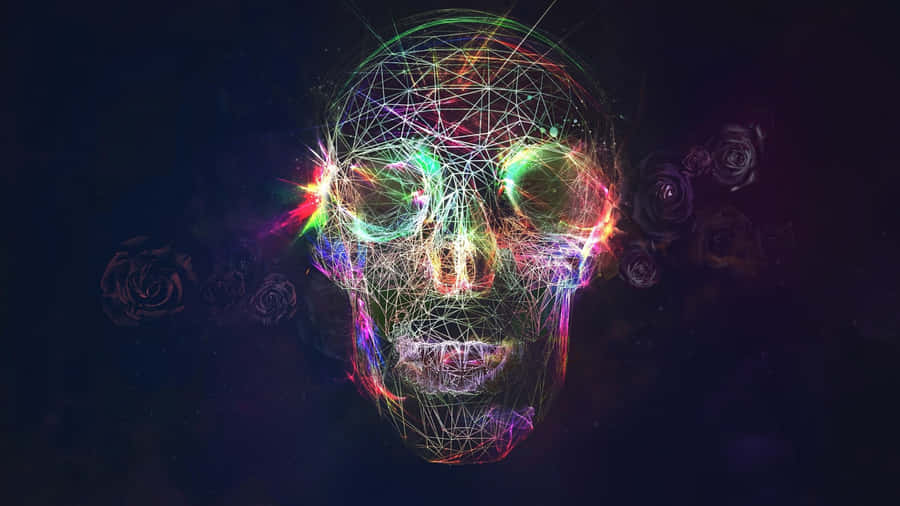 Get Ready For The Festivities With This Beautifully Decorated Sugar Skull Phone. Wallpaper