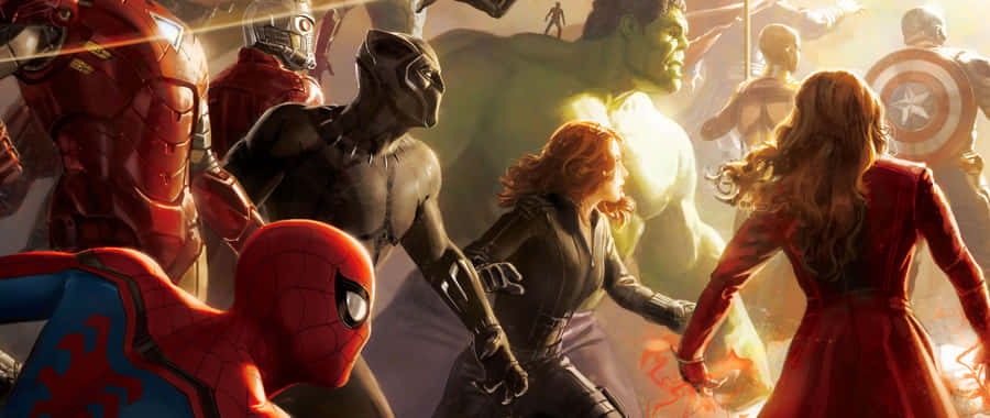 Get Ready To Game With The Avengers Laptop Wallpaper