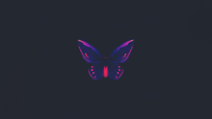 Get The Job Done With A Stylish Laptop Covered In Butterflies Wallpaper