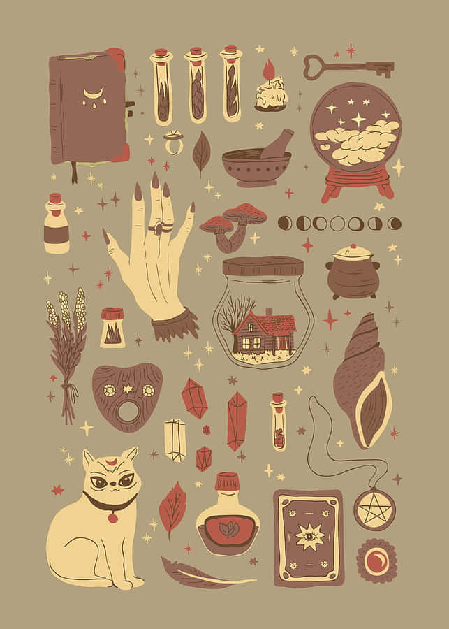Get Witchy With This Spooky Halloween Witch Aesthetic! Wallpaper