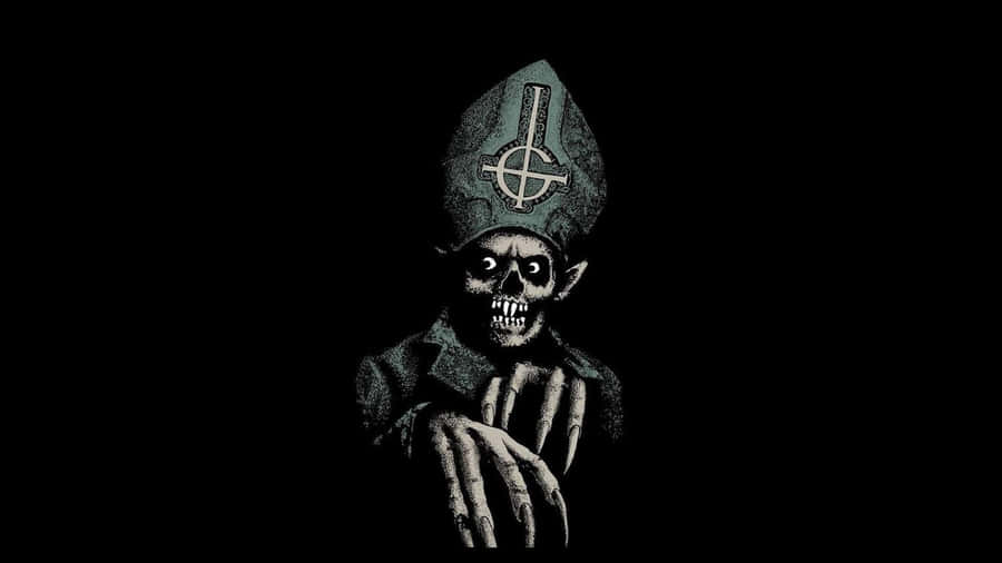 Ghost Band Papa Nihil Skull Face Drawing Fanart Wallpaper