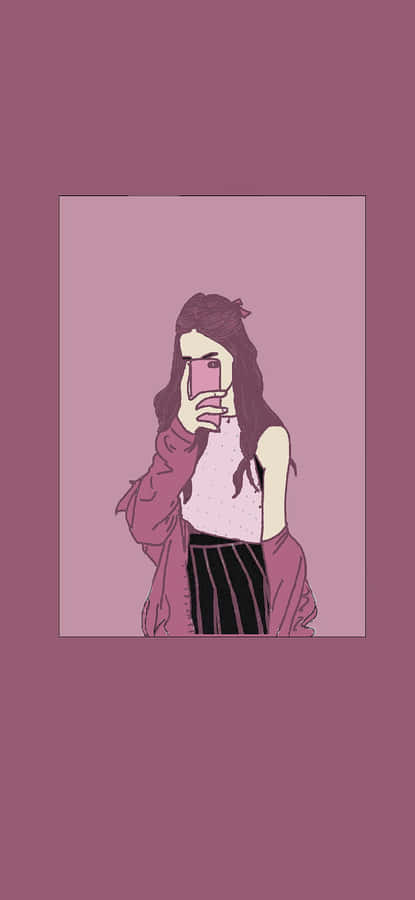 Girl Taking A Picture For Girls Wallpaper