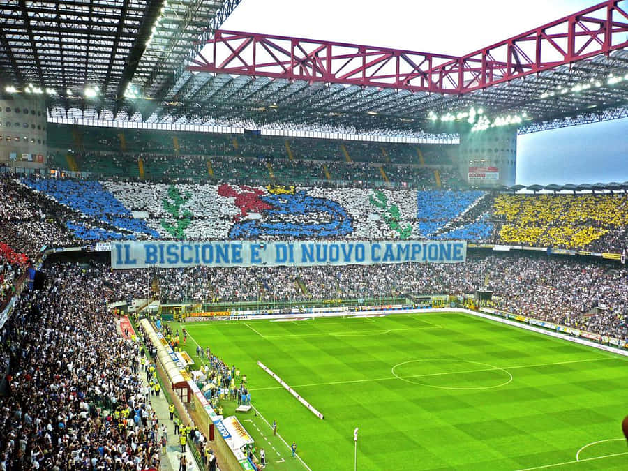 Giuseppe Meazza Stadium Crowd Tifo Wallpaper