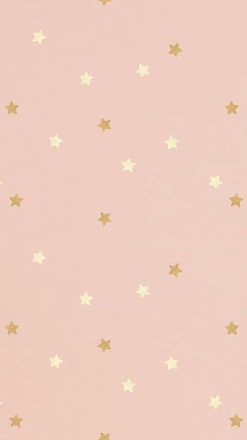 Glittering Tones Of Light Pink And Gold Adorn The Walls Wallpaper
