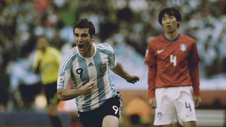 Gonzalo Higuain Screaming Making Score Wallpaper