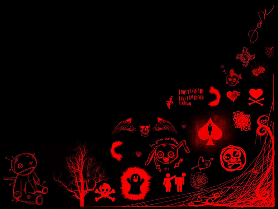 Gothic Aesthetic Red And Black Wallpaper