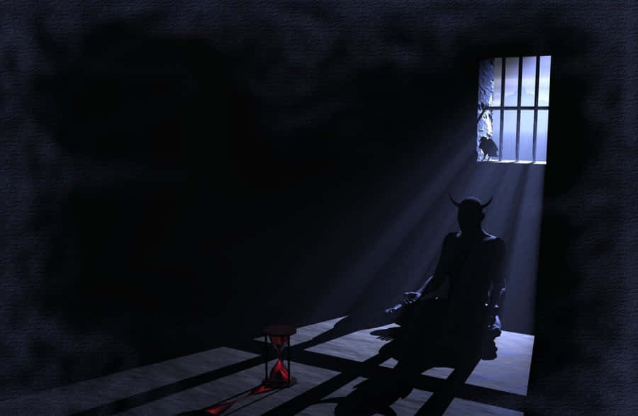 Gothic Computer Devil In Dungeon Wallpaper