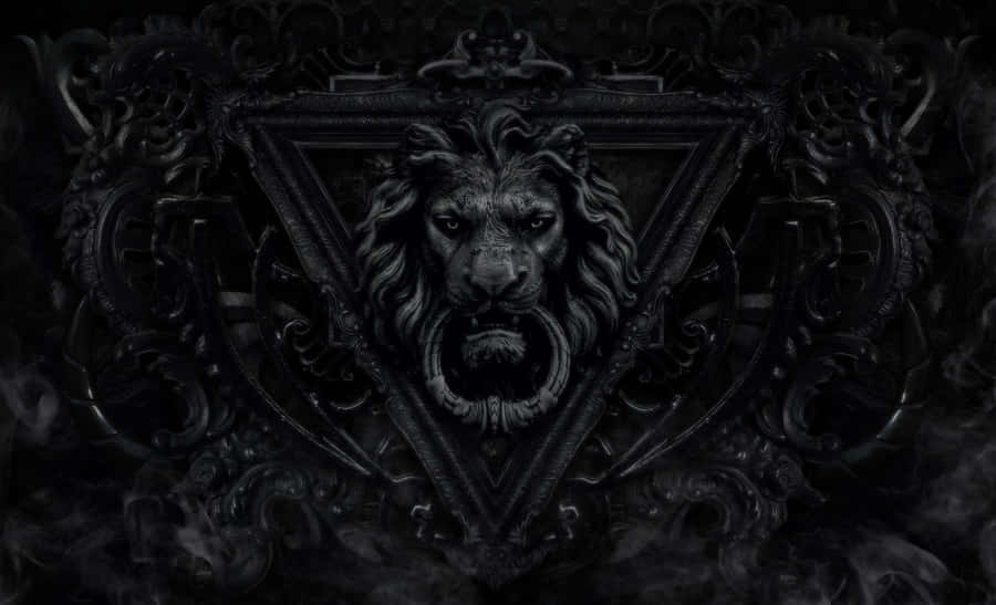 Gothic Computer Lion Door Knocker Wallpaper