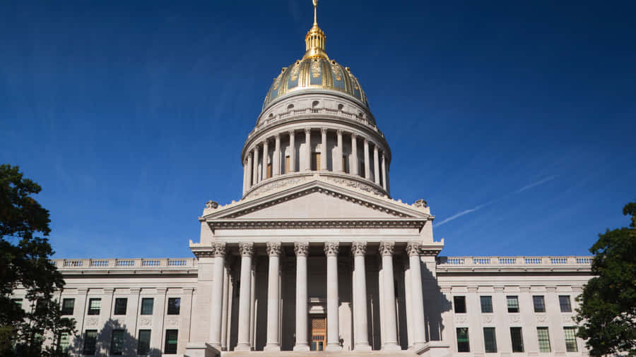 Grand Pillars Outside West Virginia's State Capitol Building Wallpaper