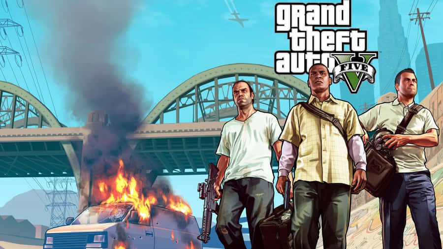 Grand Theft Auto 5: Nighttime In The City Wallpaper