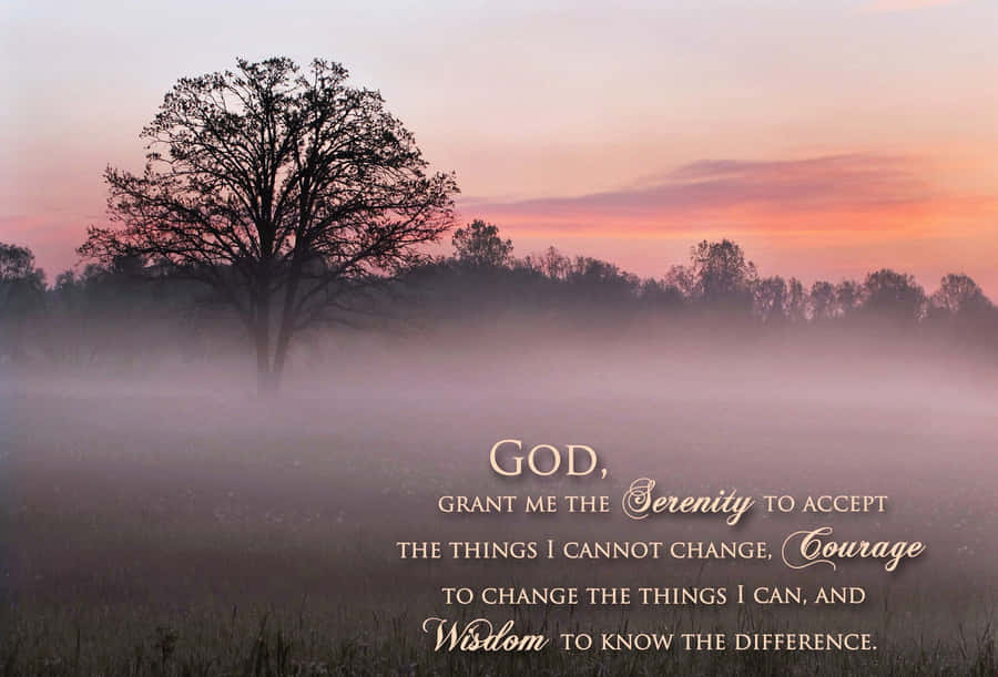 Grant Me The Serenity To Accept The Things I Cannot Change, Courage To Change The Things I Can, And Wisdom To Know The Difference. Wallpaper