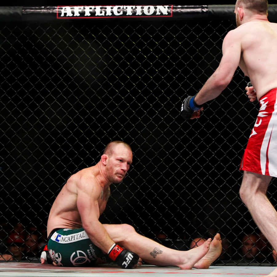 Gray Maynard Embracing The Fight In Ufc Wallpaper