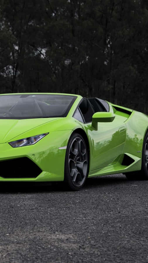Green Lamborghini Iphone Lock Screen Wallpaper