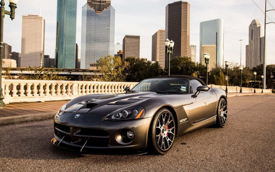 Grey Dodge Viper City Wallpaper