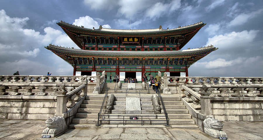Gyeongbokgung Palace Front View Photo Wallpaper