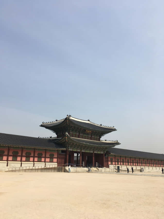 Gyeongbokgung Palace Vintage Side View Photo Wallpaper