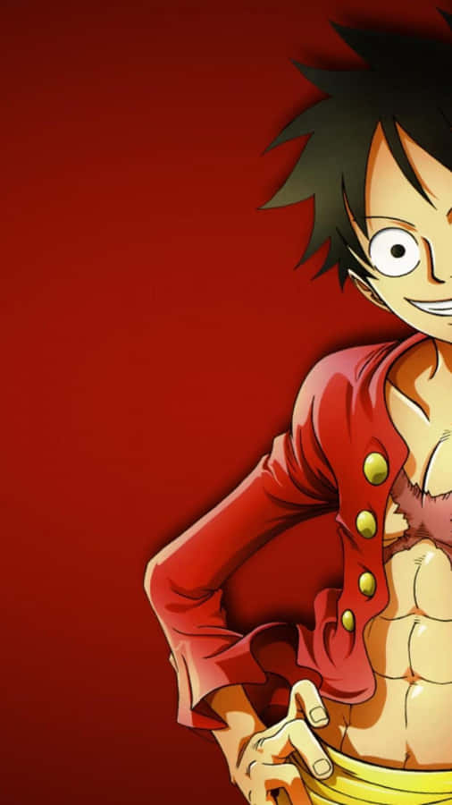 Half Body Portrait One Piece Luffy Iphone Wallpaper