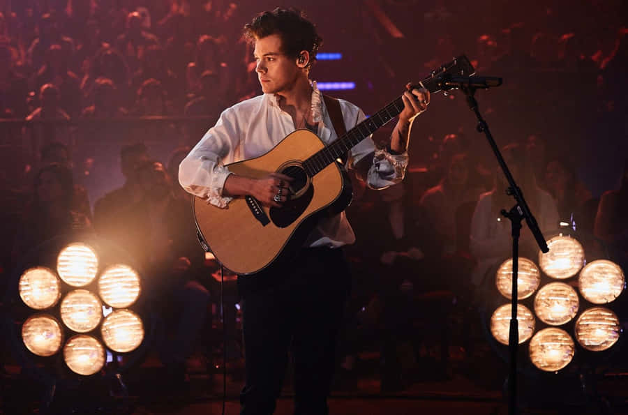 Harry Styles Laptop Guitar Wallpaper