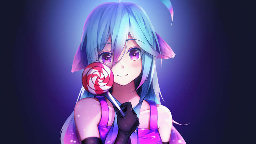 Have A Sweet And Cute Day With This Aesthetic Anime Desktop Wallpaper