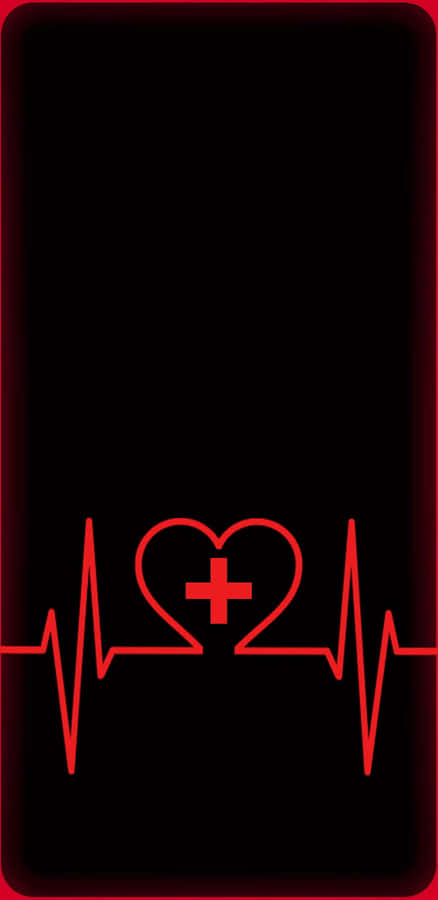 Heartbeat And Heart Icon Vector Wallpaper