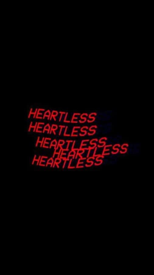 Heartless Black And Red Aesthetic Typography Wallpaper