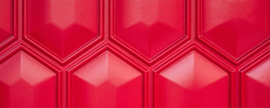 Hexagon Geometric Pattern Red Ultra Wide Hd Wallpaper
